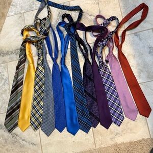 Stylish Men's Tie Set - Blue, Purple, Red, and More